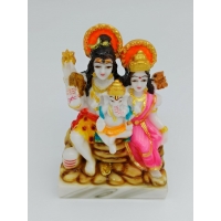 Lord Shiv Parivar Idol Shiv Parwati God 14 cm